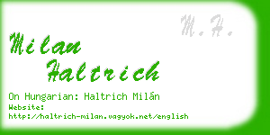 milan haltrich business card